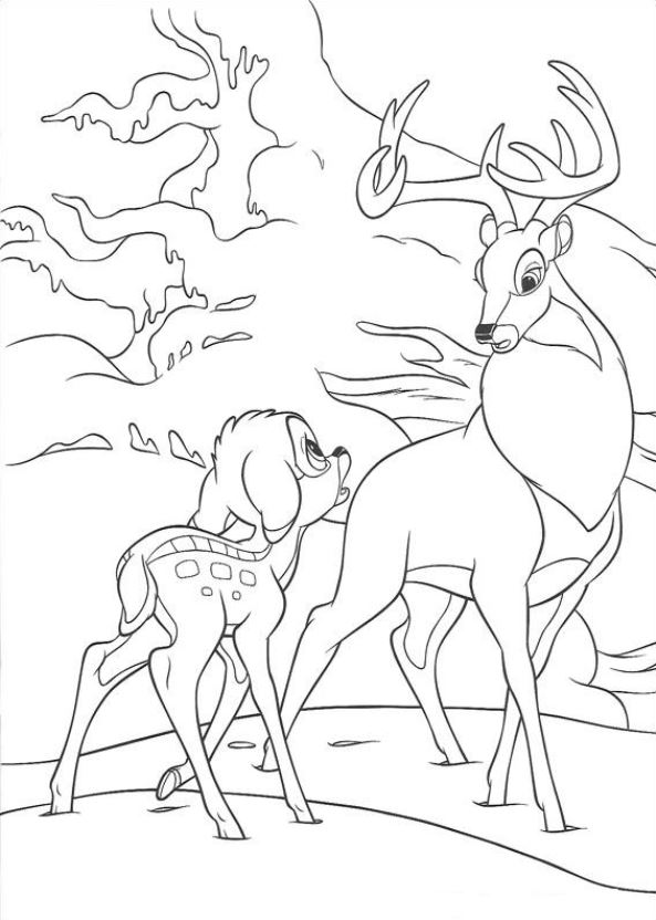 Print Bambi en de Grote Prins kleurplaat